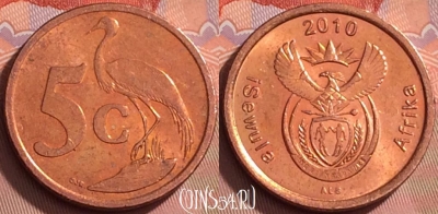 ЮАР 5 центов 2010 года, KM# 493, 198l-139