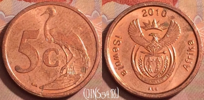 ЮАР 5 центов 2010 года, KM# 493, 359k-121