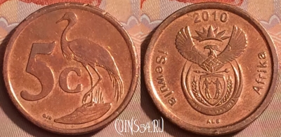 ЮАР 5 центов 2010 года, KM# 493, 360k-042