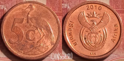 ЮАР 5 центов 2010 года, KM# 493, 380k-118