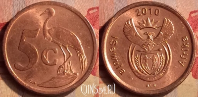 ЮАР 5 центов 2010 года, KM# 493, 403-125