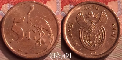 ЮАР 5 центов 2010 года, KM# 493, 417-092