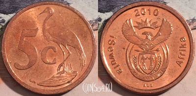 ЮАР 5 центов 2010 года, KM# 493, a126-028