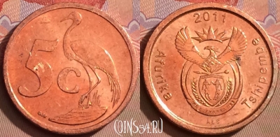 ЮАР 5 центов 2011 года, KM# 500, 085l-097