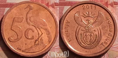 ЮАР 5 центов 2011 года, KM# 500, 283k-111