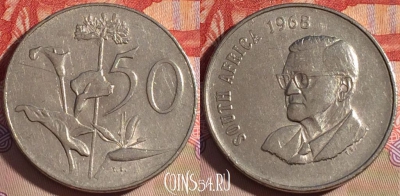 ЮАР 50 центов 1968 г., SOUTH-AFRICA, KM# 79.1, 082b-057