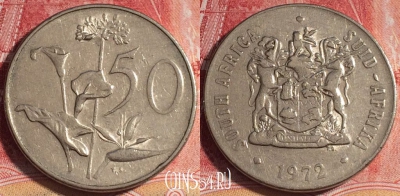 ЮАР 50 центов 1972 года, KM# 87, 074b-103