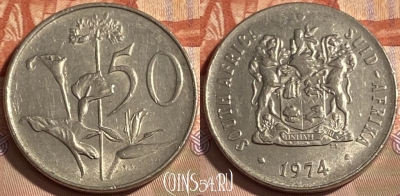 ЮАР 50 центов 1974 года, KM# 87, 497р-006 ♛