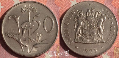 ЮАР 50 центов 1975 года, KM# 87, 359-092