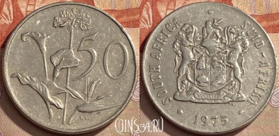 ЮАР 50 центов 1975 года, KM# 87, 431q-120