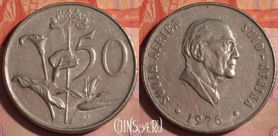 ЮАР 50 центов 1976 года, KM# 96, 044i-040