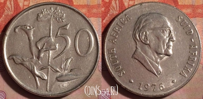 ЮАР 50 центов 1976 года, KM# 96, 095f-051