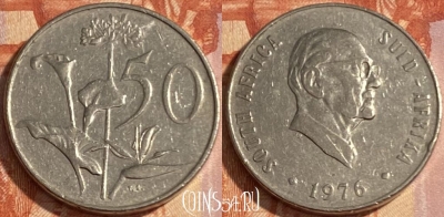 ЮАР 50 центов 1976 года, KM# 96, 397r-094