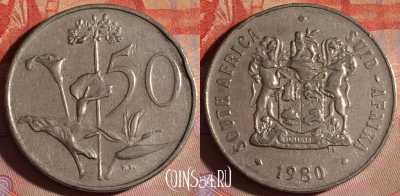 ЮАР 50 центов 1980 года, KM# 87, 135f-011