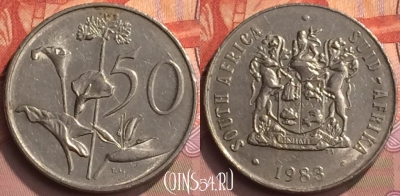 ЮАР 50 центов 1983 года, KM# 87, 063o-082