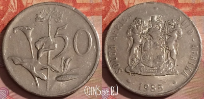 ЮАР 50 центов 1985 года, KM# 87, 336-130