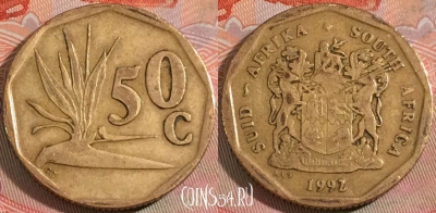 ЮАР 50 центов 1992 года, KM# 137, 129b-026