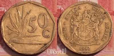 ЮАР 50 центов 1992 года, KM# 137, 253-058