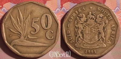 ЮАР 50 центов 1993 года, KM# 137, 061j-056