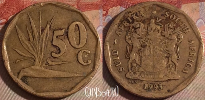 ЮАР 50 центов 1993 года, KM# 137, 151b-096