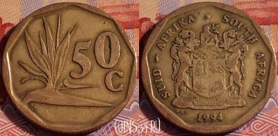 ЮАР 50 центов 1994 года, KM# 137, 082b-139