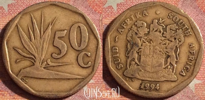 ЮАР 50 центов 1994 года, KM# 137, 119i-004