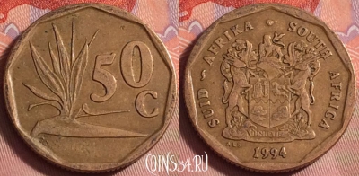 ЮАР 50 центов 1994 года, KM# 137, 228k-088