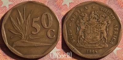 ЮАР 50 центов 1995 года, KM# 137, 121i-068
