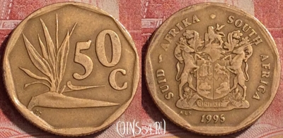ЮАР 50 центов 1995 года, KM# 137, 176l-125
