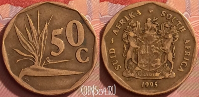 ЮАР 50 центов 1995 года, KM# 137, 277l-052