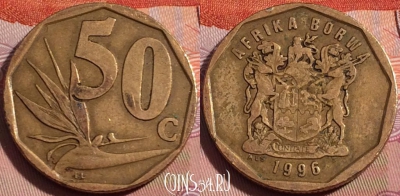 ЮАР 50 центов 1996 года, KM# 163, 116b-093