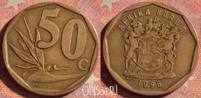 ЮАР 50 центов 1996 года, KM# 163, 130i-129