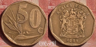ЮАР 50 центов 1996 года, KM# 163, 178l-126