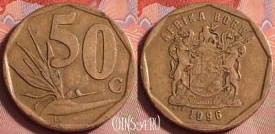 ЮАР 50 центов 1996 года, KM# 163, 224k-065