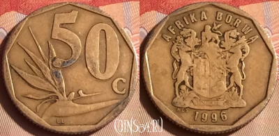 ЮАР 50 центов 1996 года, KM# 163, 446-067