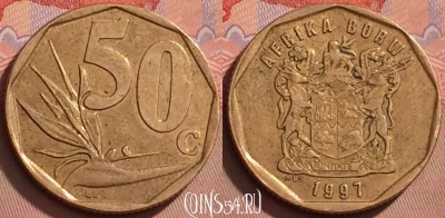 ЮАР 50 центов 1997 года, KM# 163, 124l-029