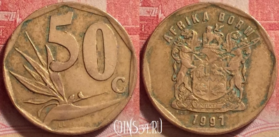 ЮАР 50 центов 1997 года, KM# 163, 244j-183