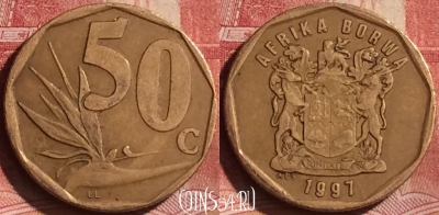 ЮАР 50 центов 1997 года, KM# 163, 247l-108