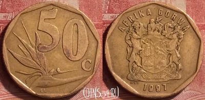 ЮАР 50 центов 1997 года, KM# 163, 268l-084