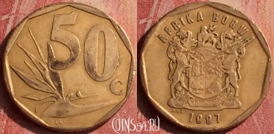 ЮАР 50 центов 1997 года, KM# 163, 424n-106