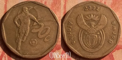 ЮАР 50 центов 2002 года, KM# 287, 049n-043 ♛