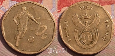 ЮАР 50 центов 2002 года, KM# 287, 149a-142