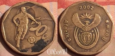 ЮАР 50 центов 2002 года, KM# 287, 446-125