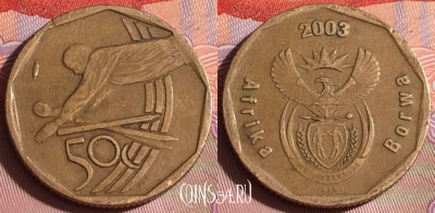 ЮАР 50 центов 2003 года, KM# 276, 259c-090
