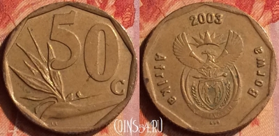 ЮАР 50 центов 2003 года, KM# 330, 420-019