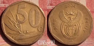 ЮАР 50 центов 2004 года, KM# 331, 088m-077