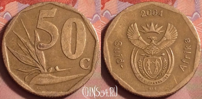 ЮАР 50 центов 2004 года, KM# 331, 232k-071
