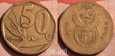 ЮАР 50 центов 2004 года, KM# 331, 234n-088