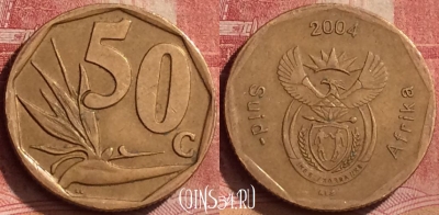 ЮАР 50 центов 2004 года, KM# 331, 272l-114