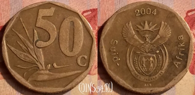 ЮАР 50 центов 2004 года, KM# 331, 403-014